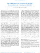 Estimated Medicaid Costs Associated with Hepatitis A During an Outbreak  West Virginia 20182019