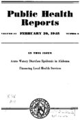Public Health Reports  v 63 no 8  cover