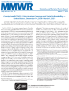 Countylevel COVID19 Vaccination Coverage and Social Vulnerability  United States December 14 2020March 1 2021