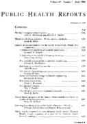 Public Health Report  v 69 no 7  table of contents