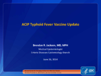 ACIP typhoid fever vaccine update