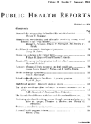 Public Health Report  v 70 no 1  table of contents