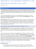 Meeting of the Advisory Committee on Immunization Practices ACIP December 1 2020  summary minutes
