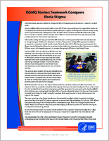 DGMQ Stories Teamwork Conquers Ebola Stigma