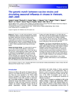 The genetic match between vaccine strains and circulating seasonal influenza A viruses in Vietnam 20012009