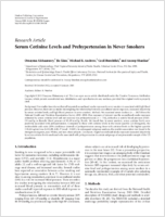 Serum Cotinine Levels and Prehypertension in Never Smokers
