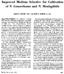 Improved medium selective for cultivation of N gonorrhoeae and N meningitidis