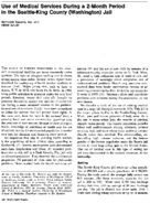 Use of medical services during a 2month period in the SeattleKing County Washington jail