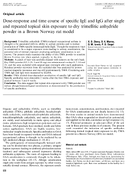 DoseResponse and Time Course of Specific IgE and IgG After Single and Repeated Topical Skin Exposure to Dry Trimellitic Anhydride Powder in a Brown Norway Rat Model