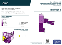 OH Congressional District 08 Stroke and Federally Qualified Health Centers Map 119th Congress