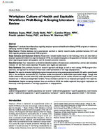 Workplace Culture of Health and Equitable Workforce WellBeing A Scoping Literature Review