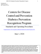 Centers for Disease Control and Prevention Diabetes Prevention Recognition Program Standards and Operating Procedures June 1 2024