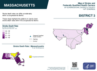 MA Congressional District 03 Stroke and Federally Qualified Health Centers Map 119th Congress