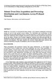 Seismic Event Data Acquisition and Processing Distribution and Coordination Across PCBased Networks