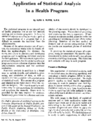 Application of statistical analysis in a health program