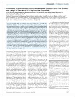 Association of In Utero Organochlorine Pesticide Exposure and Fetal Growth and Length of Gestation in an Agricultural Population