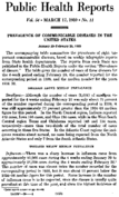 Public Health Reports  v 54 no 11 MARCH 17 1939