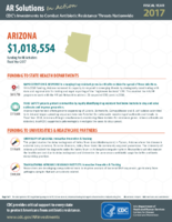CDCs Investments to Combat Antibiotic Resistance Threats Nationwide Arizona Fiscal Year 2017