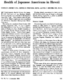 Health of Japanese Americans in Hawaii