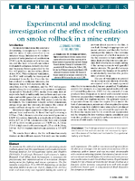 Experimental and Modeling Investigation of the Effect of Ventilation on Smoke Rollback in a Mine Entry 2005