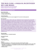 THE MAX CLINIC A WALKIN INCENTIVIZED HIV CARE MODEL