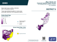 OH Congressional District 06 Stroke and Federally Qualified Health Centers Map 119th Congress