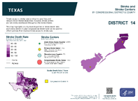TX Congressional District 14 Stroke and Stroke Centers Map 118th Congress
