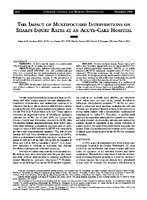 The Impact of Multifocused Interventions on Sharps Injury Rates at an AcuteCare Hospital