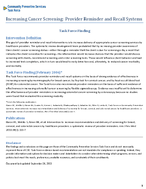 Increasing Cancer Screening Provider Reminder and Recall Systems for Breast Cervical and Colorectal Cancers