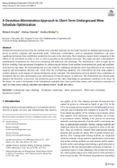 A DeviationMinimization Approach to ShortTerm Underground Mine Schedule Optimization 2023