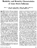 Morbidity and mortality characteristics of Asian strain influenza