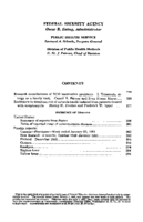 Public Health Reports  v 66  no 9  table of contents