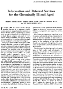 Information and referral servicefor the chronically ill and aged
