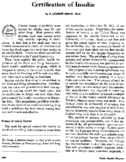 Certification of insulin