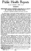 Public Health Reports  v 54 no 9 MARCH 3 1939