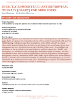DIRECTLY ADMINISTERED ANTIRETROVIRAL THERAPY DAART FOR DRUG USERS