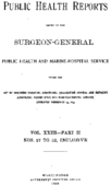 Public Health Reports  v XXIII part II nos 27 to 52 from July to December inclusive 1908  index