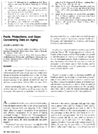 Facts Projections And Gaps Concerning Data On Aging