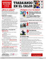 Advertencia de peligro Trabajando en el calor 2023