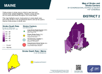 ME Congressional District 02 Stroke and Stroke Centers Map 119th Congress