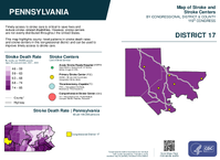PA Congressional District 17 Stroke and Stroke Centers Map 119th Congress