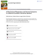 A Pilot Study of Respiratory and Dermal Symptoms in California Cannabis Cultivation Workers