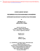 Interim Survey Report Recommendations for Ergonomics Engineering Interventions for Ship Construction Processes at Jeffboat LLC Jeffersonville Indiana