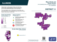 IL Congressional District 11 Stroke and Stroke Centers Map 119th Congress