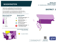 WA Congressional District 02 Stroke and Stroke Centers Map 118th Congress