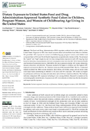 Dietary Exposure to United States Food and Drug AdministrationApproved Synthetic Food Colors in Children Pregnant Women and Women of Childbearing Age Living in the United States