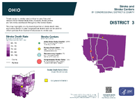 OH Congressional District 03 Stroke and Stroke Centers Map 118th Congress