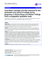 Local illness concepts and their relevance for the prevention and control of malaria during pregnancy in Ghana Kenya and Malawi findings from a comparative qualitative study