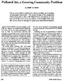 Polluted air a growing community problem