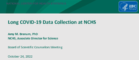 Long COVID19 Data Collection at NCHS